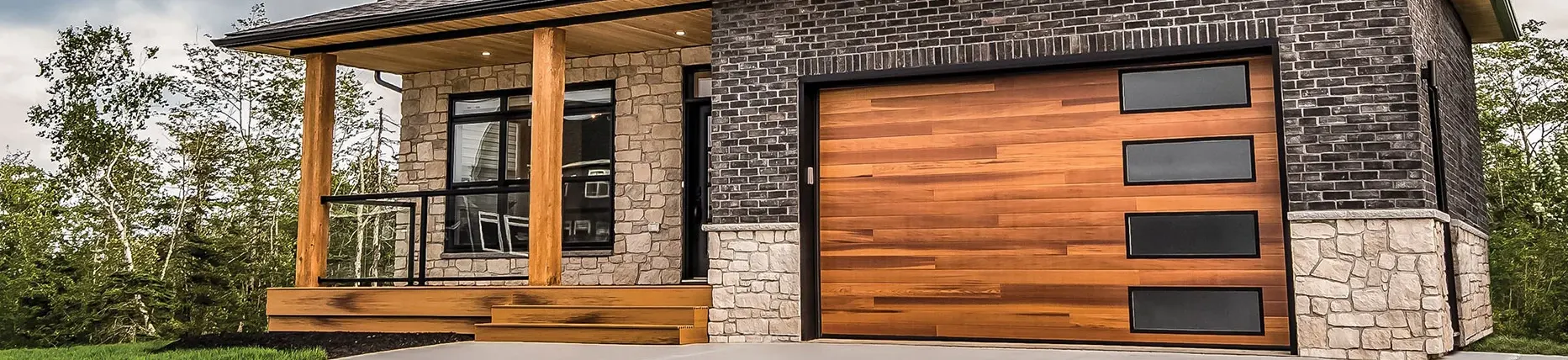 wooden garage door installation